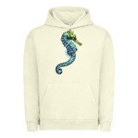 Pigment Pistachio Blue Seahorse Urban Hoodie - LillyAllenDesigns