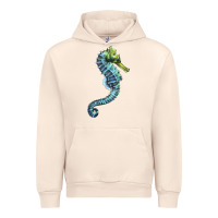 Sandshell Blue Seahorse Urban Hoodie - LillyAllenDesigns
