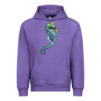 Tulip Blue Seahorse Urban Hoodie - LillyAllenDesigns