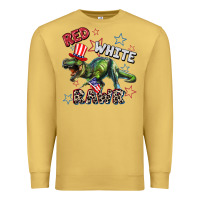 Antique Gold Red white rawr 4th of July Premium Sweatshirt - CowGirlArtShop