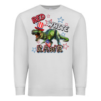 Dove Grey Red white rawr 4th of July Premium Sweatshirt - CowGirlArtShop