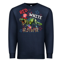 Navy Red white rawr 4th of July Premium Sweatshirt - CowGirlArtShop