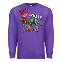 Purple Red white rawr 4th of July Premium Sweatshirt - CowGirlArtShop