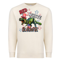 Sandshell Red white rawr 4th of July Premium Sweatshirt - CowGirlArtShop