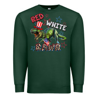 Sports Green Red white rawr 4th of July Premium Sweatshirt - CowGirlArtShop