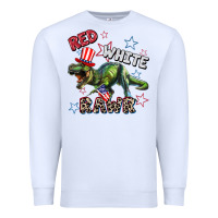 White Red white rawr 4th of July Premium Sweatshirt - CowGirlArtShop