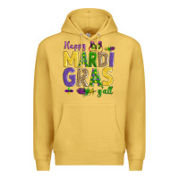 Antique Gold happy mardi gras y'all Premium Hoodie - AdoDesignShop