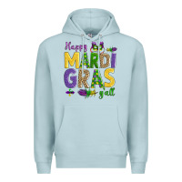 Blue Mist happy mardi gras y'all Premium Hoodie - AdoDesignShop