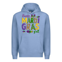 Colony Blue happy mardi gras y'all Premium Hoodie - AdoDesignShop