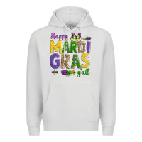Dove Grey happy mardi gras y'all Premium Hoodie - AdoDesignShop