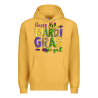 Mustard happy mardi gras y'all Premium Hoodie - AdoDesignShop