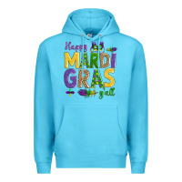 Ocean Blue happy mardi gras y'all Premium Hoodie - AdoDesignShop
