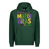 Sports Green happy mardi gras y'all Premium Hoodie - AdoDesignShop