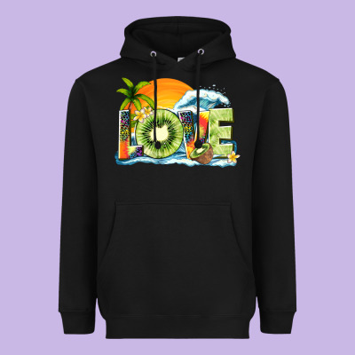 Love Kiwi Summer Heavyweight Hoodie Designed By Texasbilliewilder