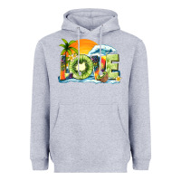 Heather Grey love kiwi summer Heavyweight Hoodie - texasbilliewilder