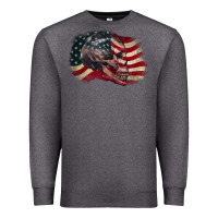 Charcoal Heather Red white rawr 4th of July Premium Sweatshirt - CowGirlArtShop