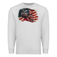 Dove Grey Red white rawr 4th of July Premium Sweatshirt - CowGirlArtShop