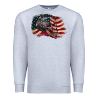 Heather Grey Red white rawr 4th of July Premium Sweatshirt - CowGirlArtShop