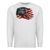 Oatmeal Heather Red white rawr 4th of July Premium Sweatshirt - CowGirlArtShop