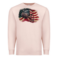 Pale Pink Red white rawr 4th of July Premium Sweatshirt - CowGirlArtShop