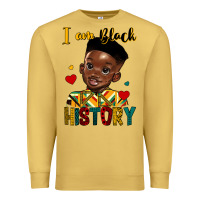 Antique Gold i am black history black boy Premium Sweatshirt - HRA Design Shop
