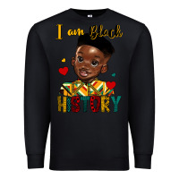 Black i am black history black boy Premium Sweatshirt - HRA Design Shop