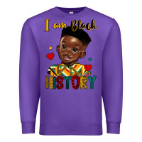 Purple i am black history black boy Premium Sweatshirt - HRA Design Shop