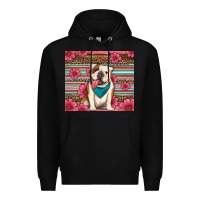 British Bulldog Floral Serape Tumbler Premium Hoodie | Teevron