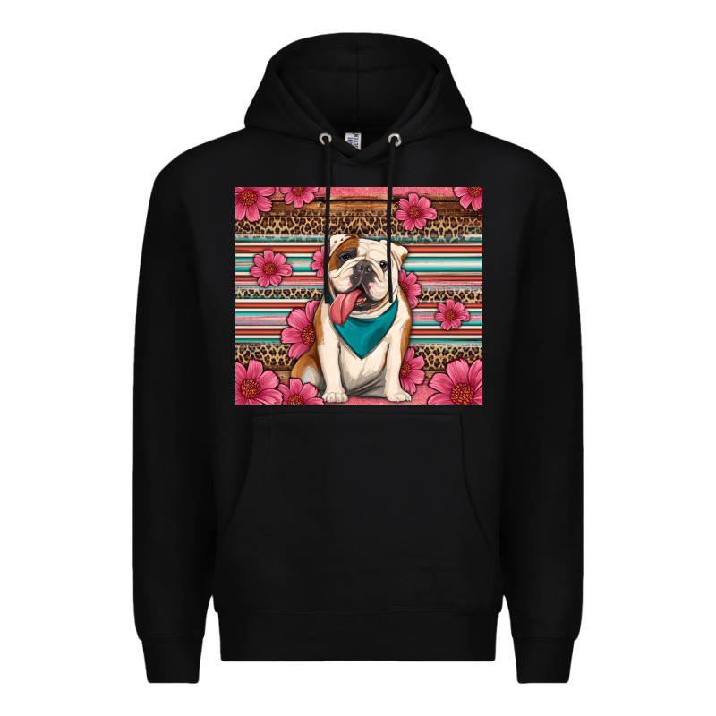 British Bulldog Floral Serape Tumbler Premium Hoodie by Artiststas | Teevron