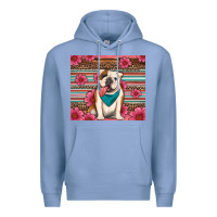 Colony Blue british bulldog floral serape tumbler Premium Hoodie - Artiststas
