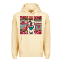 Pina Colada british bulldog floral serape tumbler Premium Hoodie - Artiststas
