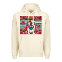Sandshell british bulldog floral serape tumbler Premium Hoodie - Artiststas