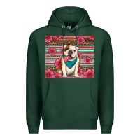 Sports Green british bulldog floral serape tumbler Premium Hoodie - Artiststas