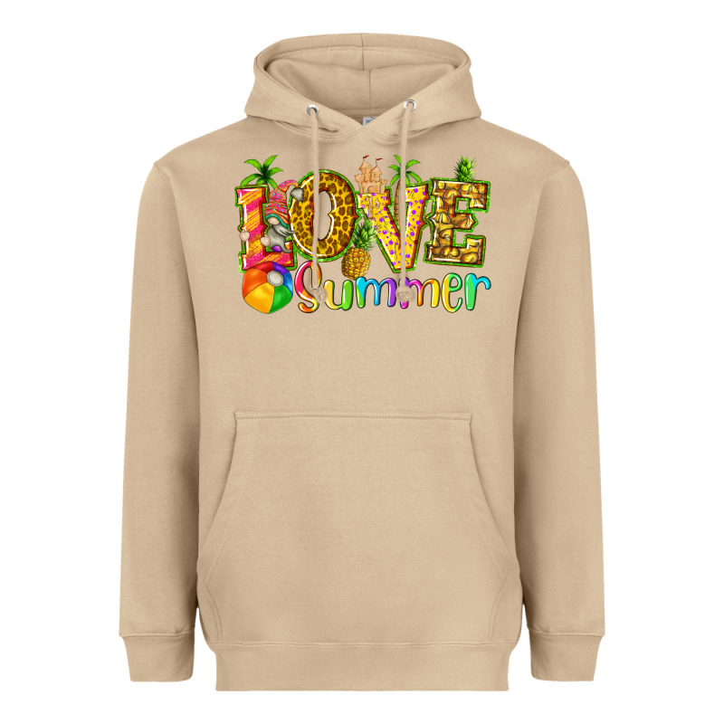 Love Summer With Pineapple Heavyweight Hoodie by texasbilliewilder | Teevron