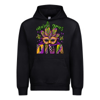 Black mardi gras diva Urban Hoodie - Jasminsmagicworld