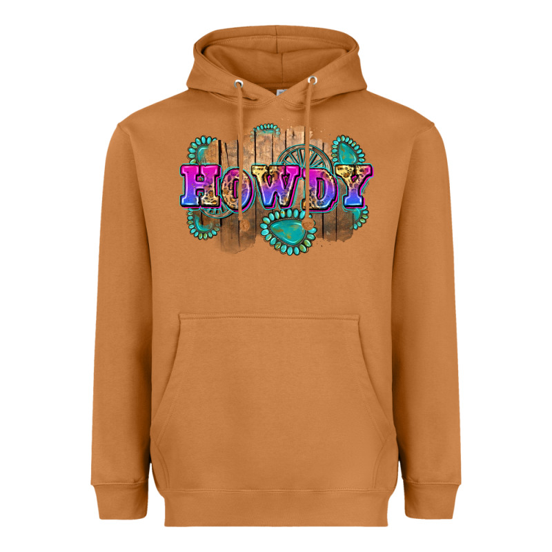 Howdy Heavyweight Hoodie by Zillion Design Studio | Teevron