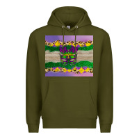 Army Green mardi gras mask Premium Hoodie - AdoDesignShop