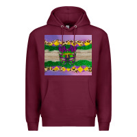 Burgundy mardi gras mask Premium Hoodie - AdoDesignShop