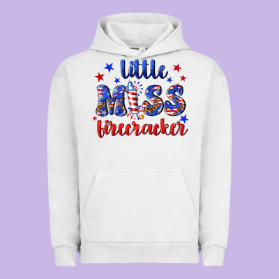 Little Miss Firecracker Urban Hoodie Designed By Nancycooperartshop