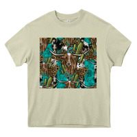 Mossy Longhorn Pattern Heavy Core Tee - CowhideDigitalArt