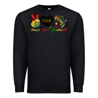 Black peace love juneteenth 1865 Premium Sweatshirt - HRA Design Shop