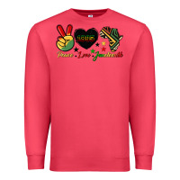 Cardinal peace love juneteenth 1865 Premium Sweatshirt - HRA Design Shop