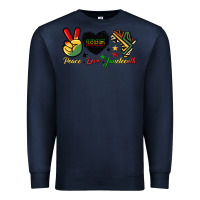 Navy peace love juneteenth 1865 Premium Sweatshirt - HRA Design Shop