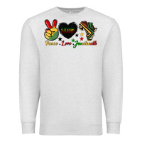 Oatmeal Heather peace love juneteenth 1865 Premium Sweatshirt - HRA Design Shop