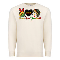 Sandshell peace love juneteenth 1865 Premium Sweatshirt - HRA Design Shop