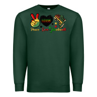 Sports Green peace love juneteenth 1865 Premium Sweatshirt - HRA Design Shop