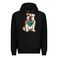 Black english bulldog Premium Hoodie - Artiststas