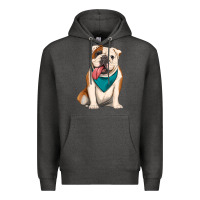 Charcoal Heather english bulldog Premium Hoodie - Artiststas