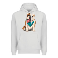 Dove Grey english bulldog Premium Hoodie - Artiststas