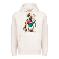 Pale Pink english bulldog Premium Hoodie - Artiststas